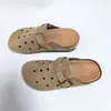Pantuflas de exterior de moda para mujer, nuevo estilo otoño 2026, sandalias transpirables caladas, envío directo, media pantufla perezosa para mujer