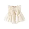 Ropa de Verano para Niños, Elegante Falda de Gasa, Vestido de Cumpleaños para Niños, Vestido de Princesa, Vestido con Lazo para Bebé Niña de un Año