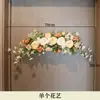 Guirnalda de Flores Artificiales Decoración de Puerta Colgante de Puerta Flor de Dintel Rosa Habitación de Boda Arreglo de Boda Decoración de Boda Guirnalda Redonda