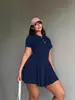 2025 Novo Cruzamento de Fronteira Amazon Estilo Europeu e Americano Cruzamento de Fronteira Moda Feminina Simples Cor Sólida Vestido Camisa com Cintura