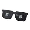 Gafas de sol con patrón de mosaico cuadrado elemento secundario gafas forzadas gafas de píxeles rectangulares codificadas venta al por mayor