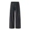 Pantalones anchos plisados Cleanfit para hombre, marca de moda de alta calle, estilo japonés, versátiles, holgados, casuales, pantalones largos con cierre de botón