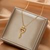 Estilo K del Nuevo Collar de Acero Titanio Serie Smart Moda para Mujer Latido de Corazón Popular Cadena Clavícula Nicho Collar de Diamantes