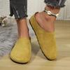 Sapatos Femininos Birkenstock-Style Retro Francês Fechados para Primavera e Outono Transfronteiriços, Novos Mules Casuais Versáteis com Solado Macio para Aumentar a Altura