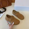 Zapatos Birkenstock de Mujer con Hebilla y Separador de Dedos Falso Otoño 2026 Gamuza Antideslizantes Suela Suave Slip-On Zapatos Individuales Birkenstock Suela Gruesa