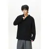 Camisa/Polo de Manga Larga Base para Hombre, Estilo Romano, Cuello de Una Pieza, Botón de Piedra Ojo de Gato, Hombro Normal