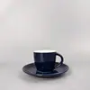 Xícara de Café Espresso e Pires de Porcelana Espessa 80ml Marca Própria OEM