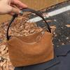 Bolso bandolera de piel de vacuno de ante de alta gama, nuevo bolso de mano retro combinable, bolso bandolera para mujer, 2024