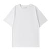 Camiseta Personalizada 250g Algodão Puro Ombro Caído Gola Redonda Manga Curta Cor Sólida Casual Meia Manga Masculina Roupa de Trabalho Logo Bordado