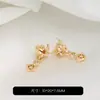 Pingente de Pérola Pequena em Zircônio Banhado a Ouro 14K que Preserva a Cor Acessórios para Joias DIY Feitos à Mão Pulseira de Cristal Elevação com Contas