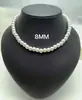 Collar de Perlas de Vidrio de Lujo Ligero Estilo Francés Versátil Básico de Alta Calidad Cadena para la Clavícula Cadena Sencilla para el Cuello de Mujer