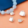 Prata Esterlina S925 Acabamento Fino Brilhante Sólido Pingente de Gatinho Hello Kitty Charm Acessórios para Pulseira Colar Infantil DIY