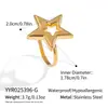 Anillo Geométrico Abierto Hueco de Estrella de Cinco Puntas Transfronterizo de Amazon Moda de Nicho Personalizado Joyería para Manos Joyería para Mujeres Acero Inoxidable