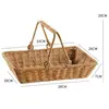 Grande cesta de armazenamento com trama semelhante ao rattan, no estilo INS da moda, perfeita para organizar armários e guarda-roupas, e para armazenamento simples na sala de estar