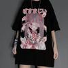 Camiseta Feminina Harajuku Gótica Camiseta Feminina Estética Solta Punk Dark Grunge Top Gótico Feminino Camiseta Roupas Y