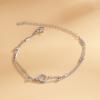 Pulseira Dupla Argola Geométrica Feminina Nicho Luxo Leve Pulseira de Elo em Argola Moda Pulseira Dupla Camada High-end