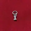 Plata Pura S925 Vintage Colgante Pequeño de Hueso Pulsera de Cristal Collar DIY Cuentas Colgante Lindo Accesorios de Joyería