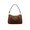 Bolso de Hombro Grande de Capacidad Simple Personalizado para Mujer, Hecho de Cuero de Vacuno de Primera Capa, Adecuado para Viajes Diarios, Bolso Boston Almohada Cruzado