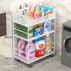 Estante de Almacenamiento Lateral para Inodoro Estante Multicapa de Pie para Baño Almacenamiento de Suministros para Lavadora y Lavandería en Casa