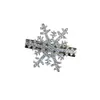 Pinza para el Cabello de Copo de Nieve con Estilo de Chica Invernal Brillante Pinza de Pato Dulce con Purpurina Pinza Lateral Linda Accesorio para el Flequillo
