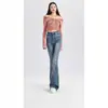 Jeans de Color Cemento Micro-bota para Mujer Cintura Alta 2025 Nuevo Primavera Ajustados Adelgazantes Elásticos Rectos