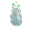 9154 Jadeíta Natural Birmana Grado A Jade Espuma de Agua Colgante Hoja de Banano Fabricante Mayorista Selección de Diversidad