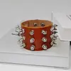 Pulseira de Caveira Estilo Rock Gótico Transfronteiriça Europeia e Americana Pulseira Punk com Rebites Y2K Festa Noturna Joia para Motociclista