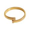 Pulsera Brazalete Europeo y Americano Transfronterizo Elástico Exagerado de Acero Inoxidable para Mujer Pulsera de Moda a Rayas de Lujo Ligero Collar para Mujer