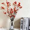 Simulación Rama Corta Rama Muerta Hoja de Arce Hoja de Otoño Rama Adornos Salón de Hotel Restaurante Ratan Flor Falsa Accesorios Decorativos