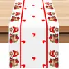 Toalha de Mesa Transfronteiriça Dia dos Namorados Amazon Novo Tema Amor Decoração de Casa Toalha de Mesa Linho Estampada Mesa de Jantar Mesa de Café
