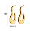 Atacado Transfronteiriço Argola de Orelha Twist Moda Banhada a Ouro 18K Aço Inoxidável Nicho Temperamento Feminino Personalidade Simples Brincos Letra C