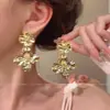 Pendientes Largos con Borla de Plata 925 para Mujer, Lujo Ligero, Pendientes de Perla Elegantes y de Gama Alta, Pendientes Populares de Otoño e Invierno al por Mayor