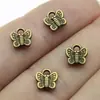 7x 7mm 0,4g acessórios de joia multicolor liga DIY animal voador pingente de borboleta pequena