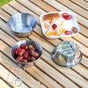 Tazón de Camping al Aire Libre Acero Inoxidable 304 Tazón Plegable Utensilios de Cocina para Camping Vajilla para Camping Tazón con Asa Plegable Portátil