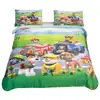 Patrulla Canina Set de Cuatro Piezas de Terciopelo de Cristal Dibujos Animados Estudiante Niño Dormitorio Habitación Tres Piezas Funda de Edredón Gruesa de Invierno