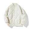 Jaqueta de Algodão de Inverno para Homens, Estilo Americano Moderna Forrada de Lã Grossa Solta Quente Casaco, Jaqueta Retro com Gola Baseball à Prova de Vento para Homens