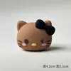 Gato KT 3D de goma suave de dibujos animados, linda cabeza de gatito de Hello Kitty, decoración y adorno para hornear pasteles de cumpleaños infantiles