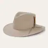 Venta Caliente Transfronteriza Sombrero de Fieltro de Lana de Color Sólido Cinta Decoración de Pluma Sombrero de Lana