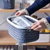 Oval oco cesto de armazenamento plástico PP máscara fosca álcool cesta de armazenamento de organizador de brinquedos infantis cesta de armazenamento