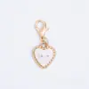 Colgante de esmalte de dibujos animados blanco, colgante de aleación en tono blanco, accesorios para manualidades, adorno colgante decorativo, accesorio para llavero, venta al por mayor