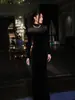 Vestido de Malla Semi-Transparente de Terciopelo de Cuello Alto, Hecho a Medida 2026, Superventas Transfronterizo para Diversas Ocasiones, Alta Calidad