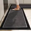 Alfombrilla Larga para Piso de Cocina, Tierra de Diatomeas, Absorbente de Agua y Aceite, No Lavable, Resistente a Manchas, Felpudo Antideslizante para Entrada Estilo Americano