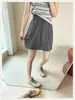 ¡Verano Ligero y Fresco! ~Falda Forrada Estilo Ropa de Trabajo Anti-Exposición para Mujer, Nuevo Estilo Verano 2026, Falda Corta Holgada de Cintura Alta en Línea A