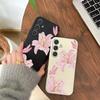 Funda de Teléfono con Estampado de Lirio Rosa Suave para Samsung Galaxy S25+, Amigable con la Piel, Cubierta Protectora Mate Resistente a las Huellas Dactilares