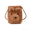 2026 Nueva Bolsa Cruzada de Peluche de Oso de Dibujos Animados para Mujer, Linda Mini Bolsa Peluda, Diseño Nicho Bolsa de Un Solo Hombro, Trendy