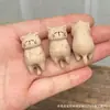 Madera de Haya Natural Sin Pintar Gato Tallado Gato Travieso Colgante para Bolso Llavero Colgante con Borla de Cuerda de Algodón DIY Suéter
