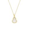 Collar de Calcedonia Natural de Plata de Ley S925 Estilo Chino Calabaza Nuevo para Mujer, Colgante de Lujo Ligero de Gama Alta, Cadena para Clavícula Versátil Estilo Nacional