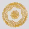 Base para olla con patrón en relieve dorado, alfombrilla resistente al calor, mantel individual redondo con textura, posavasos, mantel tejido a mano, base antideslizante para cuencos y platos