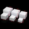 Suporte de Exibição Quadrado Branco de Acrílico Transfronteiriço Caixa de Exibição de Miniaturas Acessórios para Display de Sobremesas e Bolos Caixa de Cinco Lados