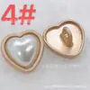 Botón de Metal Botón de Corazón Botón de Perla Corazón Botón de Acetato Camisa Niña Niños Decoración Linda